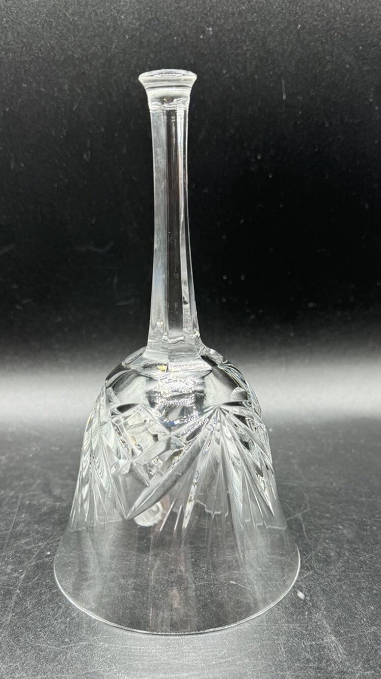 Beautiful Rare Gorham cut Glass crystal Christmas bell No Box -A96